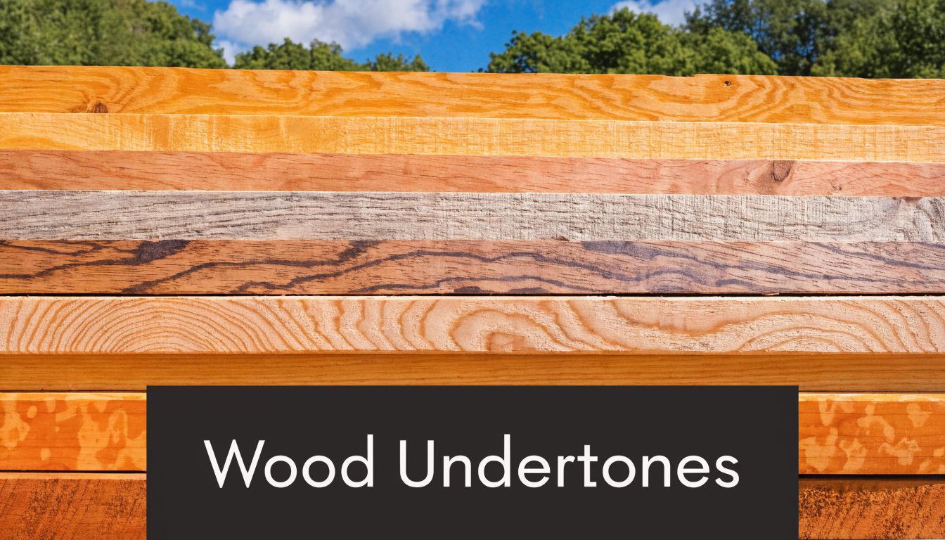 A stack of various wooden boards displaying different natural wood tones and grain patterns outdoors.