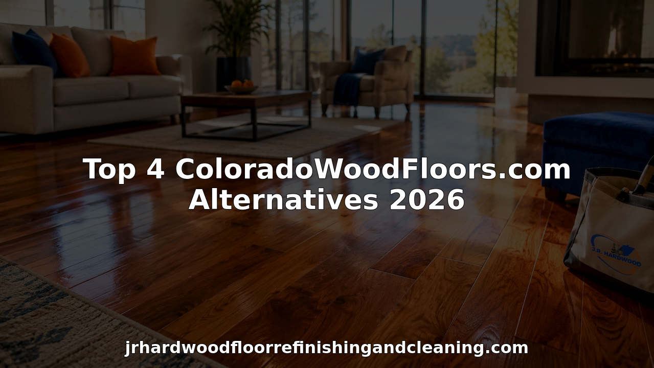 Close-up of refinished hardwood floor with rich warm tones