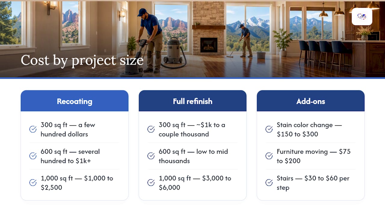Colorado refinishing costs by project size